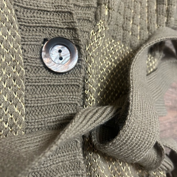 DKNY Jeans vintage XS Y2K short sleeved wool/poly blend long belted cardigan - Picture 6 of 10